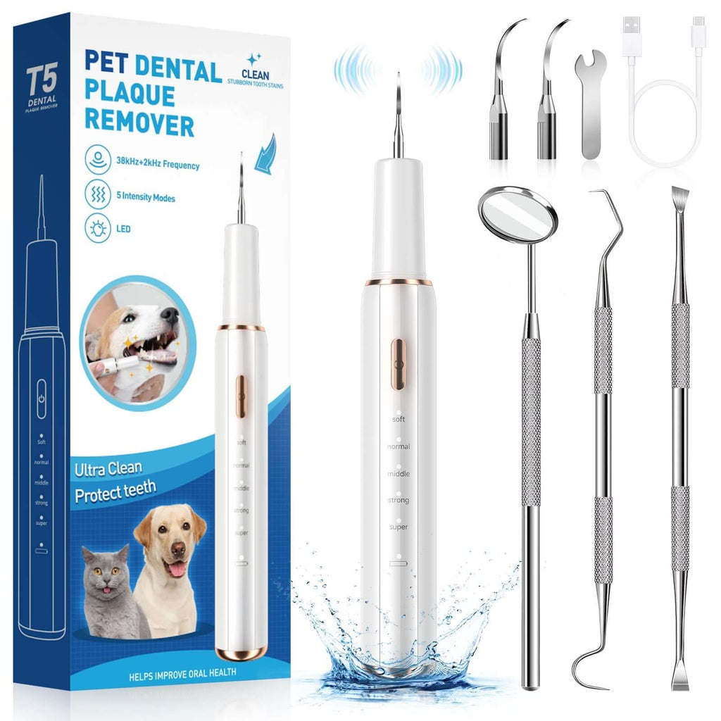T5 Pet Ultrasonic Tooth Cleaner | Safe Dental Care for Dogs & Cats